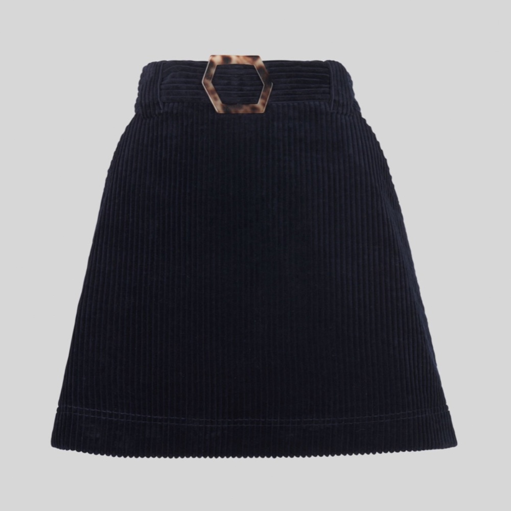 Whistles Corduroy Mini Skirt with Resin Buckle